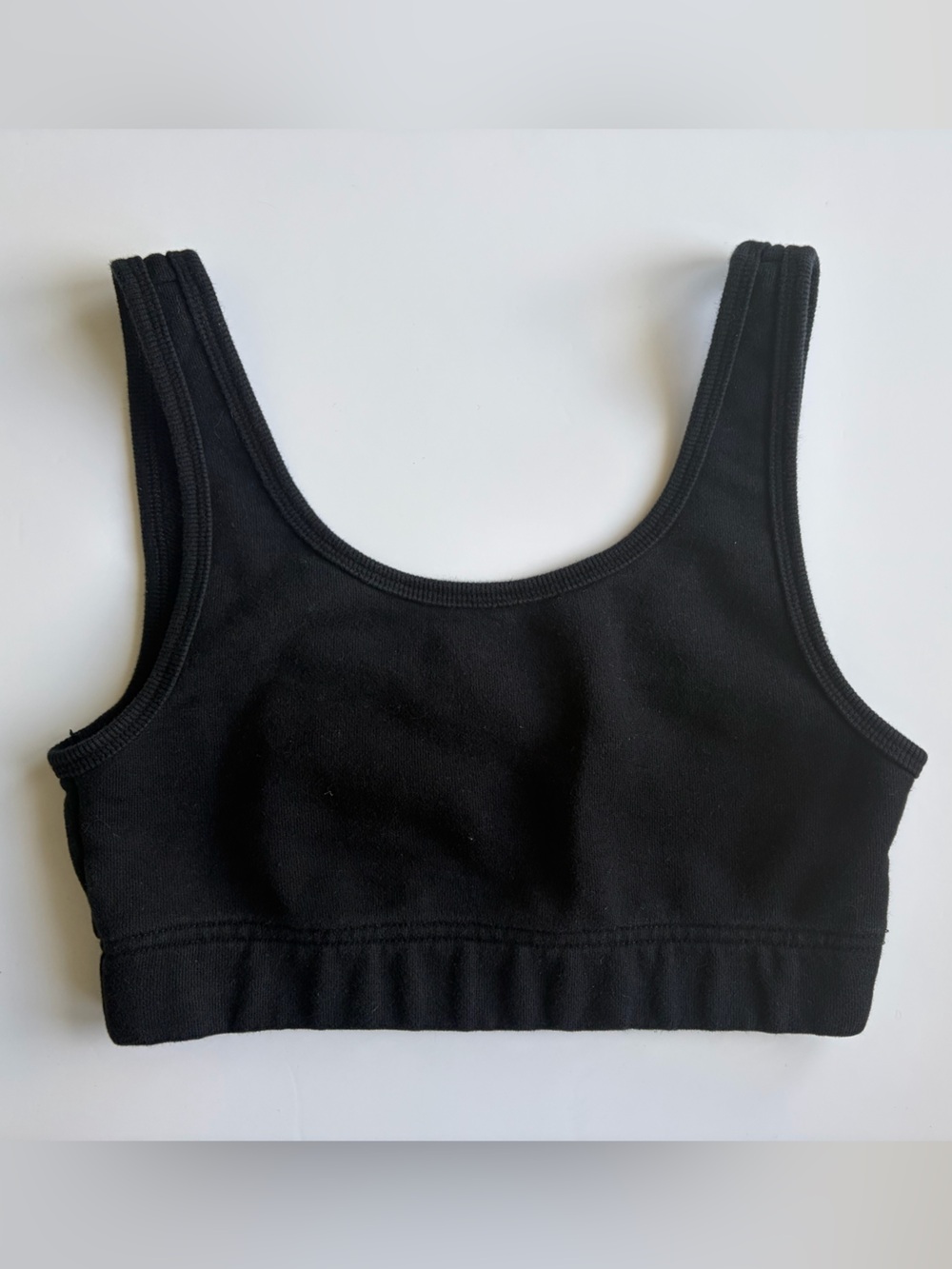 TNA Black Terry Fleece Bra Top